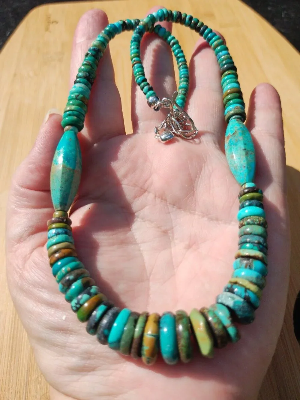Jay King DTR Hubei Turquoise necklace 925 Sterling Silver southwestern style Y